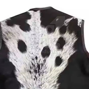 Gilet en cuir de vache véritable pour homme - Style classique de plein air, vêtement décontracté, service OEM - Product Image 3