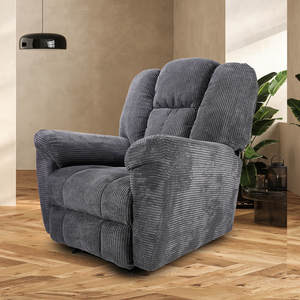Modern Home <b>Recliner</b> Chair With Striped Velvet Cinematic Design Old Man's Classic Grey Penhaligon's <b>Recliner</b> - Product Image 1
