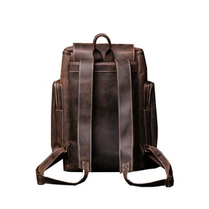 Hot Sale Leather Man Double-shoulder Sports Notebook <b>Bag</b> <b>Computer</b> Laptop Backpack - Product Image 4