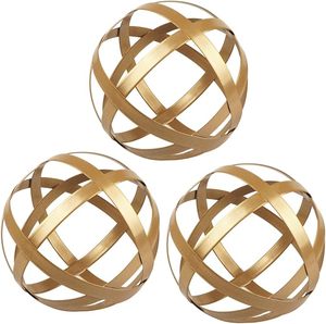 Sphère décorative en métal, décoration de table boule décorative pour salon, chambre à coucher, cuisine, table basse - Product Image 1