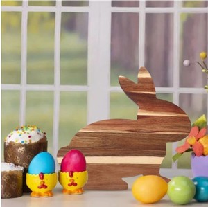 Articles populaires Planche à découper en bois en forme de lapin Écologique Passe au lave-vaisselle Plat de service Ustensiles de cuisine Décoration de Pâques - Product Image 6