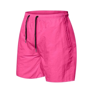 Short d'entraînement sportif High Street pour hommes Short de baseball d'été à taille élastique avec motif solide teint en plaine à bas prix - Product Image 5
