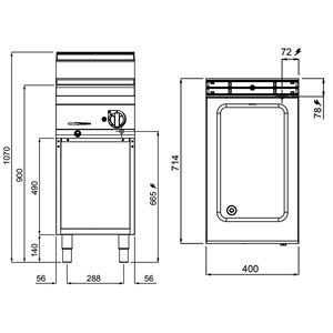 อ่างน้ำร้อนไฟฟ้า - GN 1/1 - ลึก 150 มม. - 1.2 กิโลวัตต์ - พร้อมก๊อกระบายน้ำ - Product Image 5
