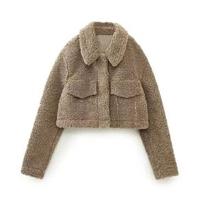 2025 meilleure vente couleur personnalisée femmes veste Sherpa chaud en peau de mouton polaire veste décontracté surdimensionné Teddy manteau - Product Image 1