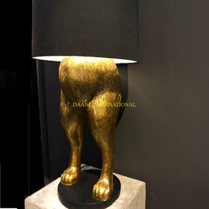 Creative Metal Gold Rabbit Table <b>Lamp</b> with Black Fabric <b>Shade</b> Modern Decorative Lighting <b>for</b> Living Room Bedroom Hotel Decor - Product Image 3