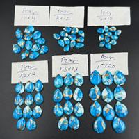 Pierre précieuse lâche en turquoise cuivre bleu naturel personnalisable de haute qualité, lisse pour la personnalisation de bijoux en DIY