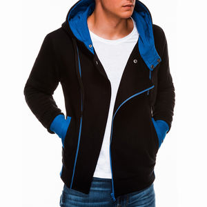 Sweat-shirt à capuche asymétrique de couleur unie, de grande taille, de haute qualité, Design totalement personnalisé pour hommes - Product Image 3