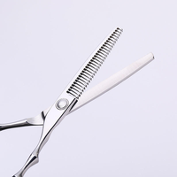 Ciseaux de coiffure pliables japonais en acier inoxydable 440C pour droitiers, ensemble de 6,5 et 7,0 pouces, ciseaux de barbier à pointes affûtées