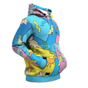 Nouveau style de sweats à capuche en coton mélangé de conception personnalisée vêtements de rue sweats à capuche à sublimation Offre Spéciale sweats à capuche à sublimation - Product Image 4