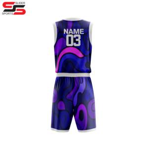 Uniforme de baloncesto de secado rápido de alta calidad para hombres, diseño personalizado único, ropa deportiva de verano, técnicas impresas al por mayor - Product Image 2