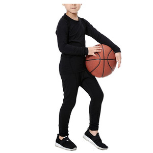 Vêtements de sport pour enfants 2 pièces ensemble de leggings de sport respirants pour enfants garçons vêtements de sport entraînement Compression Fitness Gym costumes vêtements. - Product Image 6
