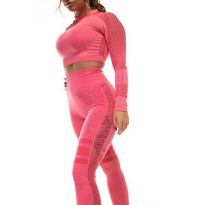 Nuevo diseño, conjunto de tela preferida de alta calidad, ropa de Yoga para mujer, traje de gimnasio, conjuntos de Fitness, transpirable para mujeres, conjuntos de Yoga OEM - Product Image 5