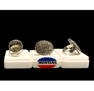 Elegante anillo chapado en oro y plata con incrustaciones de diamantes americanos brillantes, joyería perfecta para mujeres con estilo - Product Image 6