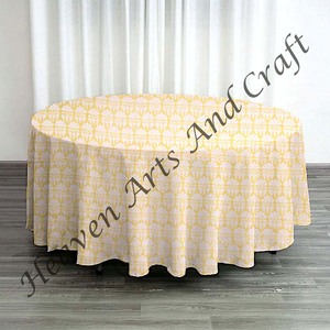2025 tendance exportation qualité belle conception florale ronde 60 pouces nappe couverture de table linge de table au prix de gros - Product Image 6