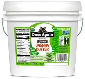 ถังเก็บเนยเม็ดมะม่วงหิมพานต์ออร์แกนิก9lb สำหรับสัตว์เลี้ยงเนยเม็ดมะม่วงหิมพานต์ปราศจากกลูเตนจำนวนมาก - Product Image 1