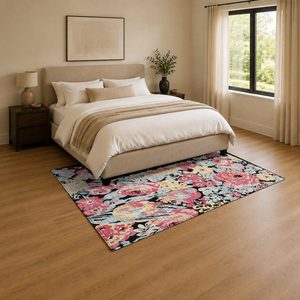 Tapis chenille antidérapant RUGS DEPOT LXDP-0492, multicolore, neutre, traditionnel, oriental, imprimé numériquement, lavable en machine, vente en gros - Product Image 3