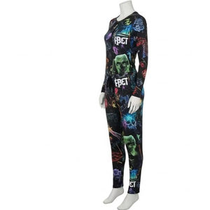 Combinaison en polyester et élasthanne respirante avec impression par décharge pour vêtements de sport, extensible confortable, durable, salle de sport, yoga, sports - Product Image 3