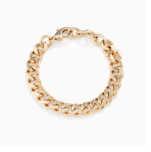 Pulsera de cadena de latón Pulsera de cadena de eslabones cubanos Cadena chapada en oro de moda Artesanía de excelente calidad - Product Image 5