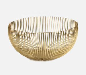 ชามผลไม้ทำจากเหล็กแบบมีสายสีทองแบบทำมือผลิตจากโรงงานขายตรงสุดสร้างสรรค์ - Product Image 4