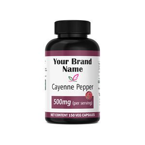 Pimienta de cayena de alta calidad 150 cápsulas Cápsula de extracto de polvo de pimienta de cayena orgánica - Product Image 1