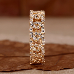 Bague unisexe Miami Cuban Link Chain 1.0 TW avec diamant de laboratoire taille TW, clarté VS2, pour mariage ou fiançailles, certifiée IGI - Product Image 4