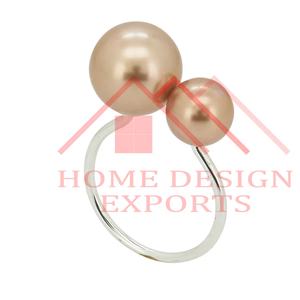 Décor de mariage perle ronds de serviette en métal argenté antique rond de serviette en argent pour la maison hôtels et restaurants table - Product Image 1