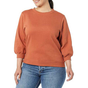 Women's 100% Cotton Sweatshirts 2025 Breathable Casual Pullover Custom OEM Design for Summer and Winter Wholesale - Product Image 3