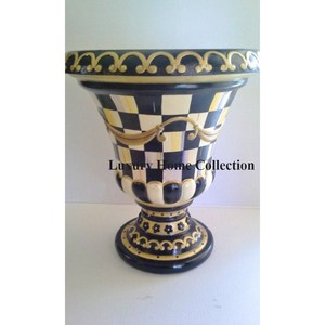 Macetas y macetas grandes de diseño martillado de Color dorado elegante, diseño casero, aspecto elegante, accesorios decorativos para balcón, suministros - Product Image 5