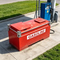 Réservoir de stockage de diesel à double paroi de 500 gallons, conteneur de carburant hors sol avec kit de pompe