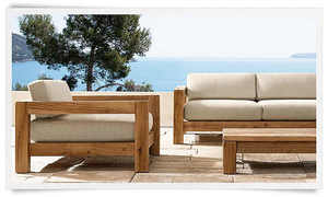 Ensemble de meubles modernes, élégants et solides de ferme américaine pour hôtel ou appartement en plein air en bois durable - Product Image 3