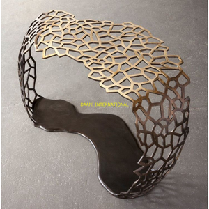 Mộc mạc bằng gỗ làm tổ Bàn cà phê Bộ 2 với khung kim loại đồ nội thất phòng khách hiện đại phong cách công nghiệp vuông bên bảng - Product Image 2