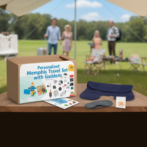 Ensemble de voyage personnalisé Memphis avec gadgets - Product Image 3