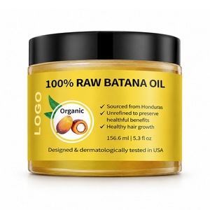 Huile capillaire de Batana biologique non raffinée, pressée à froid, en vrac, anti-chute, pour des cheveux plus épais et plus forts - Product Image 1