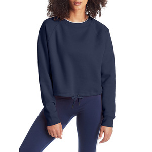 Wholesale Women Sweatshirts Cotton Polyester Blend Loose Fit Long Sleeve Casual <b>Tops</b> Front Customizable for Streetwear Fashion - Product Image 4
