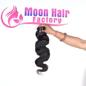 Extensiones de cabello humano indio crudo Bodywave, cutícula alineada, Color Natural negro, doble trama, onda profunda, venta al por mayor, paquetes de máquina - Product Image 6