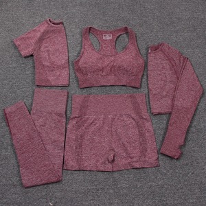 Ropa deportiva de verano para mujer, conjunto de Yoga, respetuoso con el medio ambiente, transpirable, 100% de algodón, entrenamiento, gimnasio, Sujetador deportivo, pantalones cortos, mallas superiores - Product Image 5