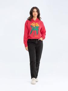 Sudaderas con Capucha de Algodón para Mujer, Ropa Casual de Alta Calidad, Color Sólido, Manga Larga, Sudadera con Capucha Corta con Estampados de Moda para Mujer - Product Image 3