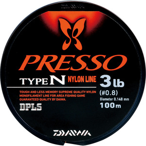 Ligne de pêche DAIWA PRESSO Type-N 100m (Numéro : 0.5/0.6/0.8/1) - Product Image 1