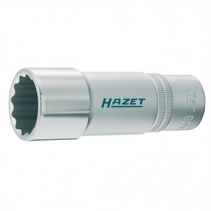 Llave de vaso cuadrada larga de 12 puntas Hazet de 1/2'' con perfil de tracción y moleteado - Product Image 2