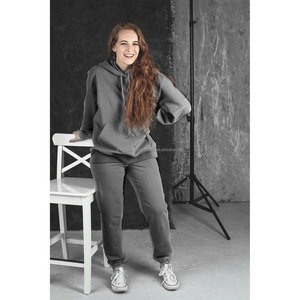 Conjunto Deportivo de Forro Polar Antiolor para Mujer, Otoño, Poliéster/Algodón, Estampado Serigrafiado para Adultos - Product Image 2