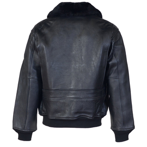 High Quality <b>Men's</b> Fur <b>Leather</b> <b>Jacket</b> Bomber Wool Sheepskin <b>Aviator</b> Winter Coat Flight Shearling <b>Jacket</b> For <b>Men</b> - Product Image 3