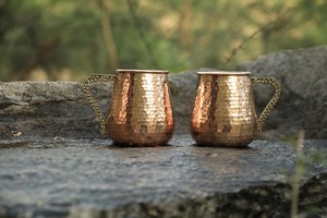 Premium Hammered Copper Tumbler <b>Set</b> | 250ml Pure Copper Tumblers (2 Pieces) - Product Image 5
