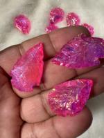 Pointes de flèche en cristal - Vente en gros de pointes de flèche en agate rose aura sculptées - Pointes de cristal revêtues d'un effet arc-en-ciel en vrac