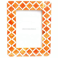 Cadre photo en bois traditionnel Craftsy Home Top Design avec incrustation d'os et de nacre, couleur personnalisable, décoration murale pour la maison et le bureau