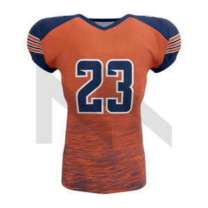 Conjunto de uniforme de fútbol americano personalizado, pantalones cortos transpirables, camiseta sublimada OEM de talla grande, estilo diferente para fútbol con bandera - Product Image 2