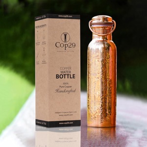 Elegant Handcrafted Eco-Friendly <b>Metal</b> Copper <b>Water</b> <b>Bottle</b> Durable Design for Office and Gym Use - Product Image 6