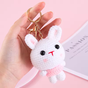 Juguetes de ganchillo amigurumi de hilo suave hechos a mano, muñecos de punto, peluches de anime, alpaca, lama, vaca, zorro, pato, llaveros de moda - Product Image 6
