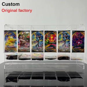 6 khe cắm Acrylic Booster Pack hiển thị trường hợp giao dịch trò chơi Yugioh PO Kemon TCG thẻ 3 khe cắm acry Booster Pack Dispenser hộp - Product Image 2