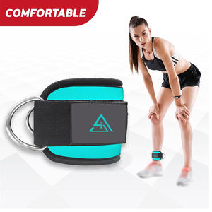 Correas de Tobillo Acolchadas de Neopreno para Entrenamiento de Piernas, Correas de Tobillo para Cable con Anillo en D Doble Reforzado - Product Image 5