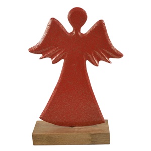 Antique Brass Christmas Angel <b>Ornament</b> Luxury <b>Red</b> Gold Handicraft Hanging Decorative Festivals Medium Size Made Aluminum IHA - Product Image 1
